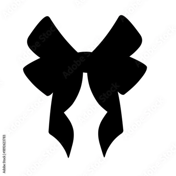 Obraz Ribbon vector silhouette