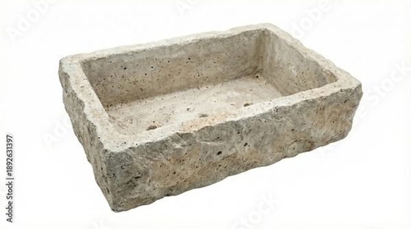 Obraz Rock garden container in rectangular shape made of stone  