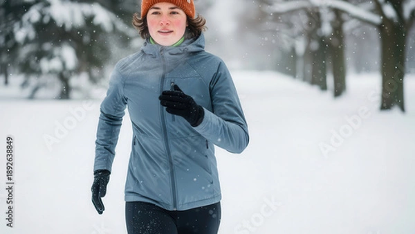 Fototapeta winter running