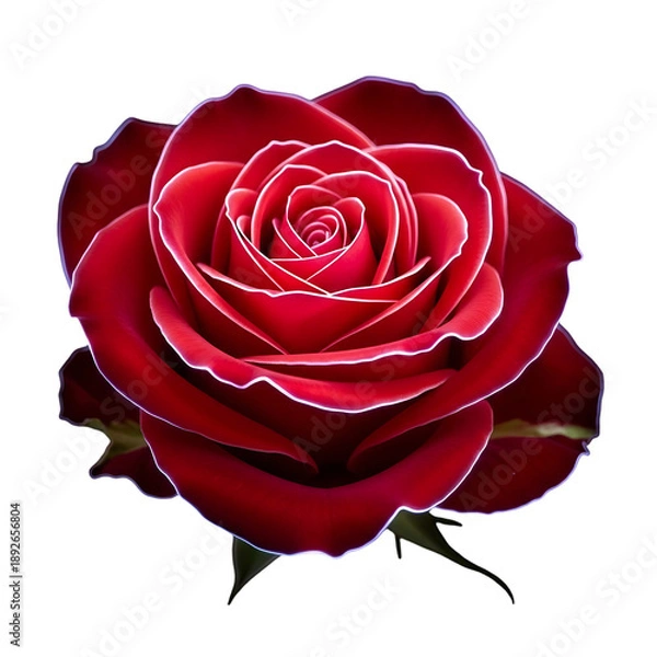 Fototapeta single red rose