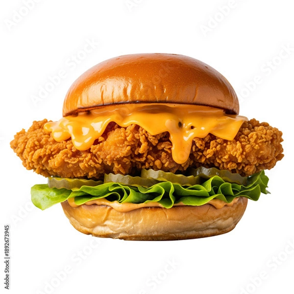 Obraz hamburger isolated on white