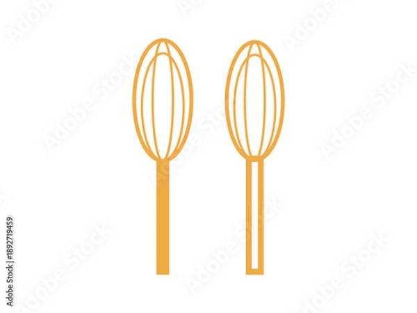 Obraz 泡立て器のアイコンのイラストのセット