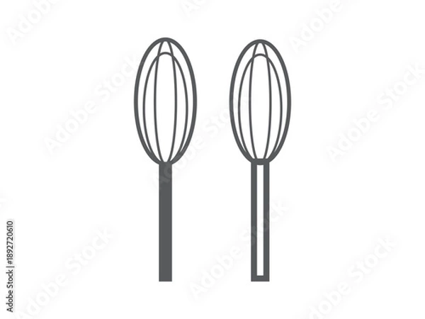 Obraz 泡立て器のアイコンのイラストのセット