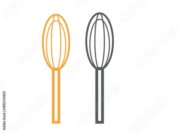 Obraz 泡立て器のアイコンのイラストのセット