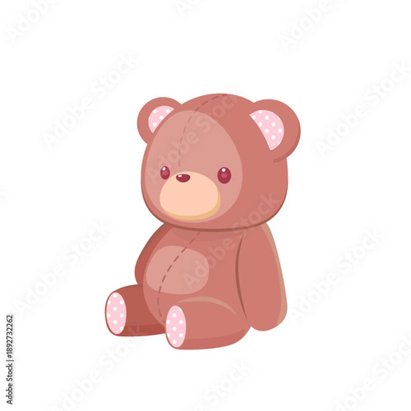Obraz かわいいくまのぬいぐるみのベクターイラスト