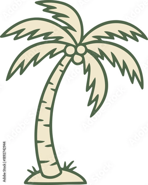 Obraz Retro Palm Tree Illustration