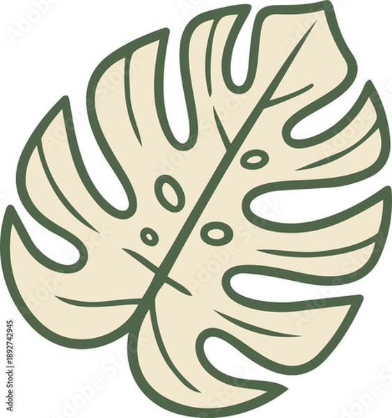Obraz Tropical Monstera Leaf Illustration