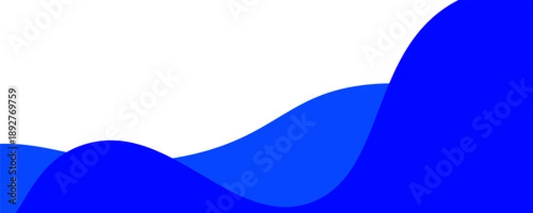 Fototapeta Separator, header, modern wave divider shape vector illustration