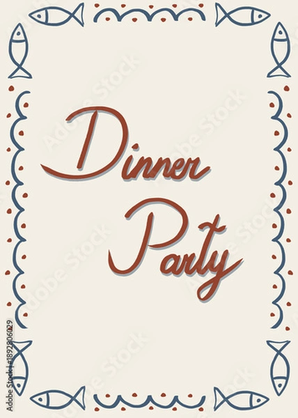 Obraz dinner party invitation