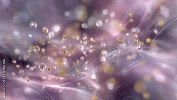 Obraz Abstract Bubbles on Purple Background