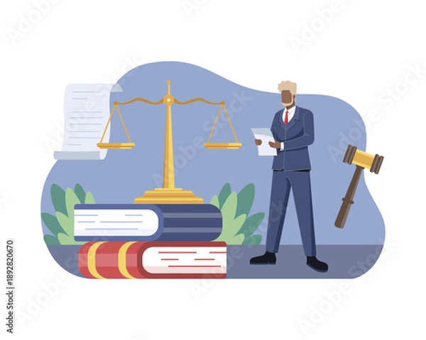 Obraz Judicial Decision Illustration