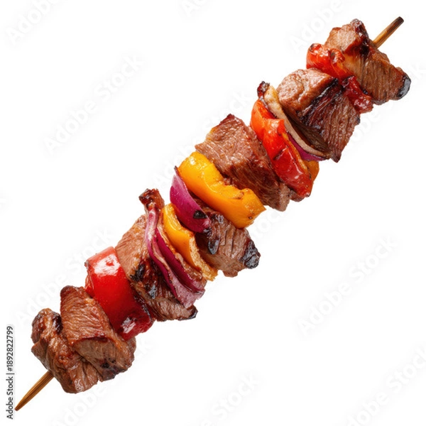 Fototapeta Beef and Vegetable Skewer