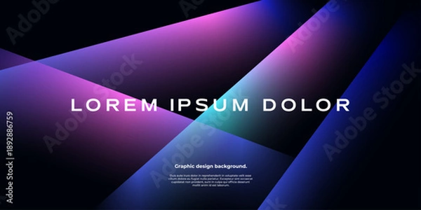 Obraz Abstract glowing gradient shapes on dark background. 