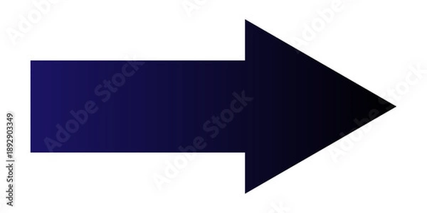 Obraz blue gradient arrow forward isolated. PNG