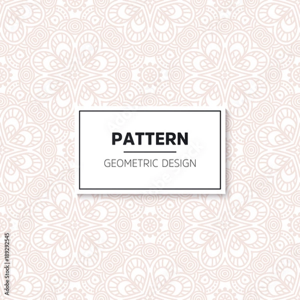 Fototapeta Ethnic floral seamless pattern with mandalas