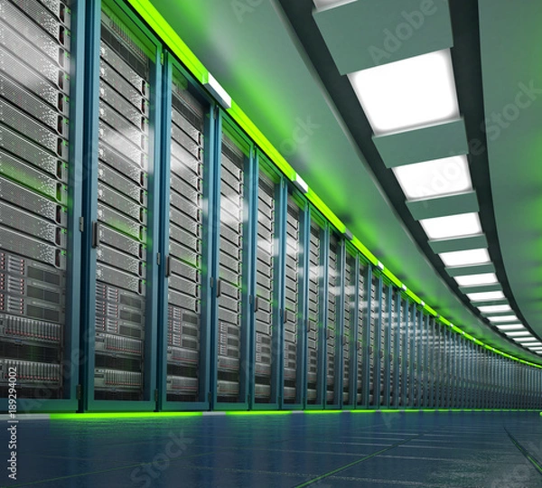 Obraz Modern datacenter. Cloud computing. 3d rendering