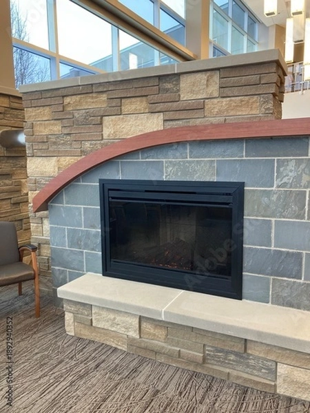 Obraz modern fireplace