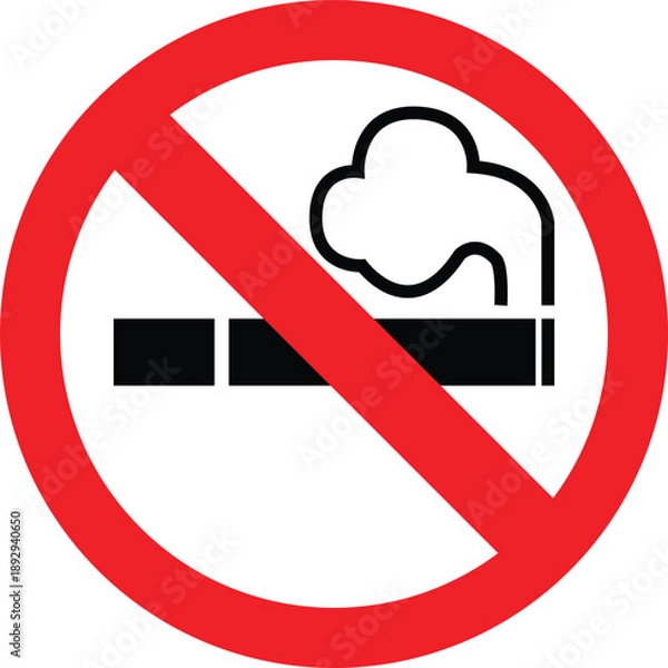 Obraz no smoking sign vector illustration