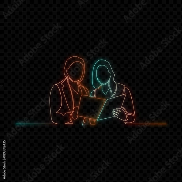 Obraz People Working Together Now