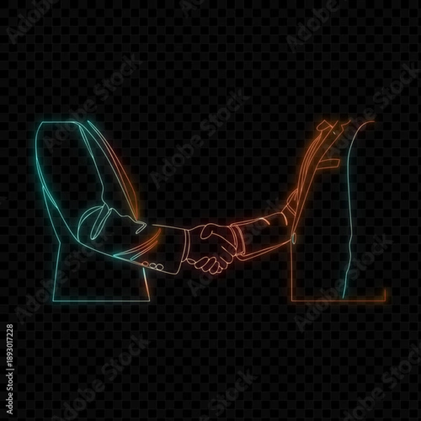 Obraz Simple Handshake Illustration