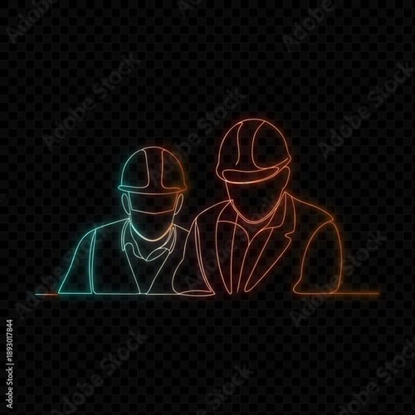 Obraz Workers Neon Line Design