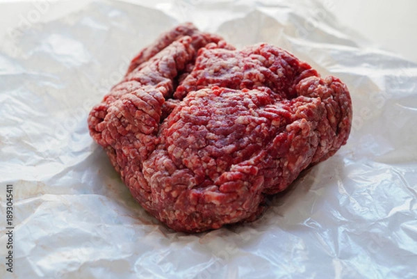 Obraz ハンバーグステーキ用のビーフのミンチ(ひき肉)