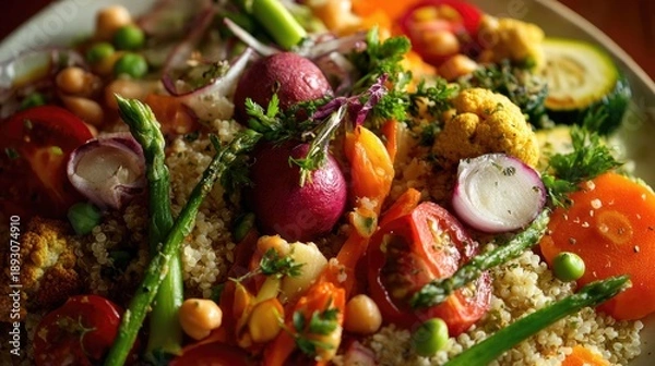 Fototapeta Quinoa Vegetable Salad