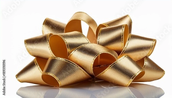 Obraz Isolated Gold Gift Bow