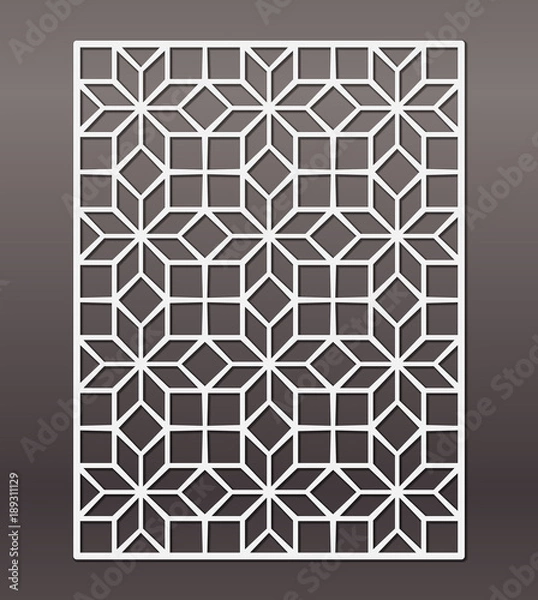 Obraz Decorative panel for laser cutting, die cutting or stencil.