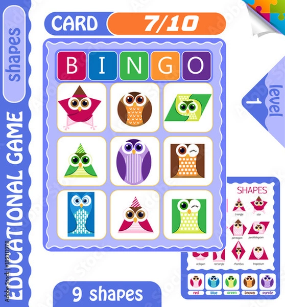 Obraz level Bingo shapes owls 7