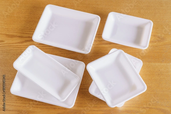 Obraz 白い食品トレー｜ごみ・資源・リサイクル　イメージ