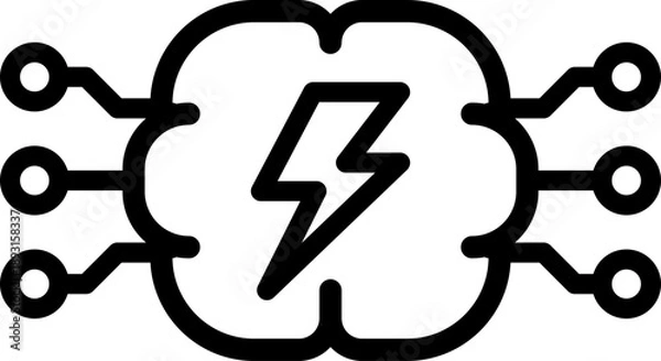 Fototapeta Superintelligence icon. Vector line icon