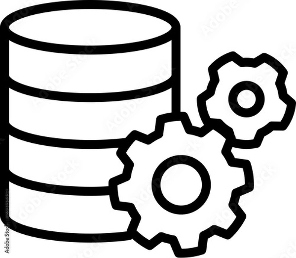 Fototapeta Data Processing icon. Vector line icon