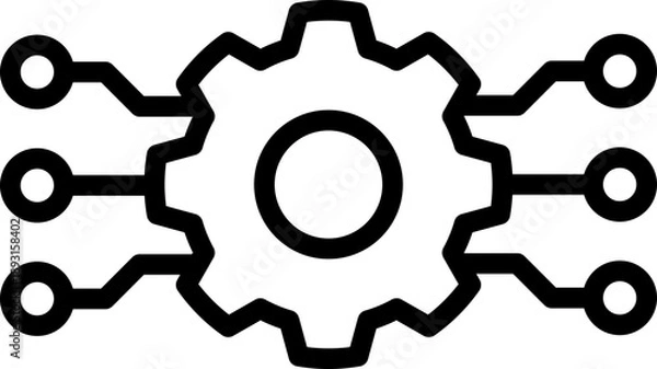 Fototapeta Inference Engine icon. Vector line icon