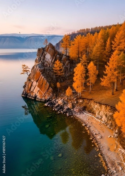 Obraz sunset over the river