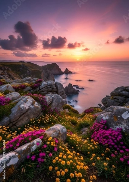 Obraz sunset over the river