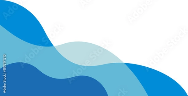 Obraz 파란 물결 도형