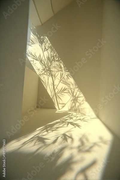 Obraz Abstract Interior Design With Sunlight Shadows
