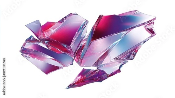 Obraz Abstract Geometric Shapes With Gradient Colors