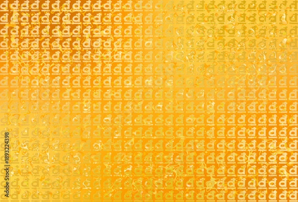 Obraz 「ベトナム・ドン」版、世界通貨記号パターン入りの豪華な金色背景背素材