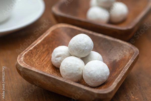 Obraz ブルネージュクッキー、焼き菓子、丸いクッキー、白い、ホワイトデー