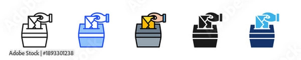 Obraz Voting Hand Icon Collection With Multiple Styles