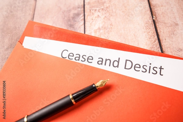 Obraz Сease and desist notice