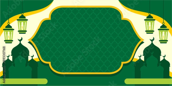 Obraz Green Ramadan Islamic Backgro...