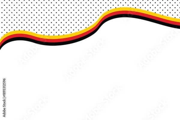 Obraz German Flag Ribbon Wave Background Design vector illustration
