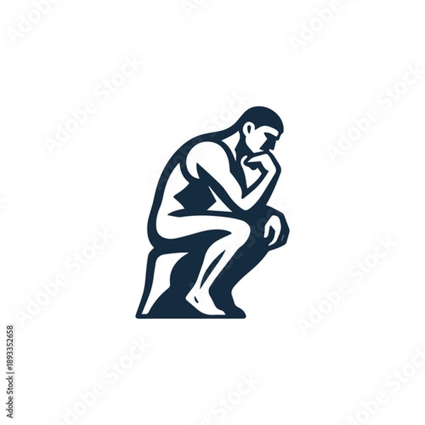 Fototapeta Thinker Philosopher Logo