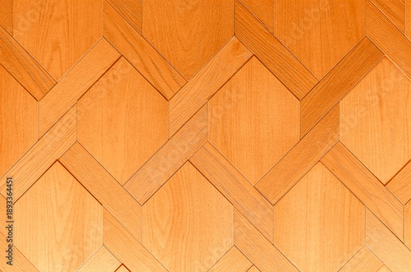 Obraz Texture wooden hexagon pattern wall background