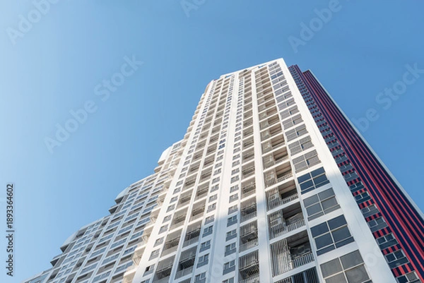 Obraz Bottom up view condominium building