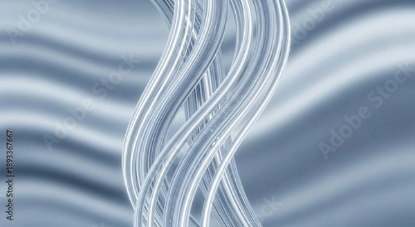 Obraz Elegant Silver Fluid Abstract Motion