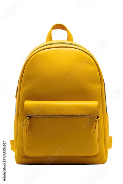 Obraz Bright yellow leather backpack